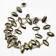 Natural Gemstone Pyrite Beads Strands G-L130-A-01-3