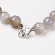 Colliers de perles en agate teintée naturelle NJEW-F139-6mm-02-3