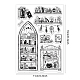 GLOBLELAND Bookshelf Witchcraft Books Clear Stamps for DIY Scrapbooking Magic Bookshelf Literary Theme Silicone Clear Stamp Seals for Journals Decorative Cards Making Photo Album DIY-WH0167-57-0507-6