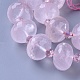 Natürlichen Rosenquarz Perlen Stränge G-E542-07-3