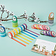 Craspire 40 Rollen farbiges Washi Tape Set dekorative Klebeband Sammlung beschreibbares Washi Craft Tape für Scrapbook DIY Crafts Geschenkverpackungsplaner (7 mm breit) DIY-CP0001-83-6