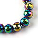 Electroplate Transparent Glass Beads Strands EGLA-Q062-6mm-D02-2