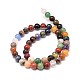 Natural Assorted Stone Round Bead Strands G-P075-31-10mm-2