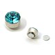 Stainless Steel Magnetic Ear Studs with Rhinestone EJEW-I054C-07-1