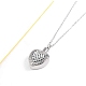 Clear Cubic Zirconia Heart Urn Ashes Pendant Necklace BOTT-PW0001-040S-B-1