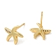 Boucles d'oreilles étoile de mer en laiton plaqué à crémaillère EJEW-M235-05G-2