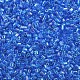 ガラス竹ビーズ  透明色の虹  ドジャーブルー  2.5~3x2mm  穴：0.9mm  約15000個/ポンド SEED-S032-10A-163B-3