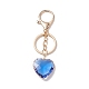 Porte-clés pendentif coeur en verre coloré KEYC-JKC00404-2