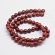 Runde natürliche rote Jaspis Perle Stränge G-L419-38-6mm-2