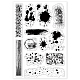GLOBLELAND Wall Tile Stain Background Clear Stamps Splatter and Brush Strokes Silicone Clear Stamp Seals for Cards Making DIY Scrapbooking Photo Journal Album Decoration DIY-WH0167-57-0284-8