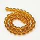 Perles en verre goldenrod rondes 6mm X-GR6mm13Y-2
