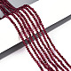 Нити из окрашенных натуральных рубиновых бусин G-T143-06-1