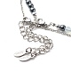 2 Stück 2 Stil 304 Edelstahl-Lariat-Halsketten mit Muschel- und Sternanhängern NJEW-JN03978-7