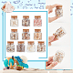 10pcs perle de conque de coquille de mer naturelle et décorations d'affichage de bouteille en verre transparent AJEW-AB00075-4