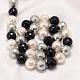 Facettes rondes chapelets de perles coquille de nacre BSHE-L012-8mm-L033-3