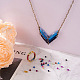 Craftdady 490pcs 14 couleurs brins de perles de verre imitation jade GLAA-CD0001-13-7