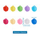 Yilisi 500pcs 10 couleurs pendentifs acryliques givrés transparents MACR-YS0001-03-9