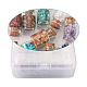 ガラスびんの装飾を希望  内部に天然および合成の宝石用原石チップとコルク栓付き  10本/セット STAS-CW0001-01-6