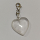 Décorations pendentif coeur cristal de quartz naturel HJEW-PH01132-16-1