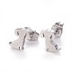 304 Stainless Steel Puppy Stud Earrings EJEW-F227-05P-1