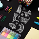 PHパンダホール 猫型クリアスタンプ  ラインセンス子猫ダイナミックシリコンスタンプカード作成フォトアルバムの装飾や DIY スクラップブッキング用透明ゴムスタンプ  4.33x6.3インチ DIY-WH0448-0152-4
