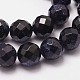 Synthetic Blue Goldstone Beads Strands G-N0178-05-8mm-3