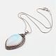 Natural & Synthetic Mixed Stone Pendant Necklaces NJEW-JN01914-2