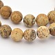Chapelets de perles en jaspe avec images naturelles G-D659-4mm-1
