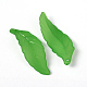 Verde trasparente satinato pendenti foglia in acrilico per chunky collana di gioielli X-FACR-R003-1-2