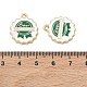 Pendentifs d'émail en alliage&nbsp;FIND-H020-01A-G-3