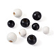 Craftdady 80Pcs 4 Style Spray Painted Natural Theaceae Wood Beads WOOD-CD0001-15-2