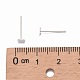 スターリングシルバーのフラットパッドスタッドピアスパーツ 925 個  スタンプ925個付きイヤリングポスト  銀  トレイ：4mm  11.5mm  ピン：0.8mm STER-K167-045C-S-3