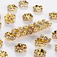Brass Rhinestone Spacer Beads RB-A014-L8mm-01G-1