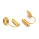 Brass Clip-on Earring Converters Findings KK-D060-01G-2