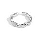 925 Sterling Silver Open Cuff Ring for Woman RJEW-M164-01-1