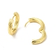 Серьги-кольца с реечным покрытием из латуни на петлях для женщин EJEW-E270-21G-2