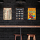 ヴィンテージメタルブリキサイン  バーの鉄の壁の装飾  レストラン  カフェパブ  長方形  カップ模様  300x200x0.5mm AJEW-WH0189-116-5