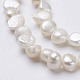 Fili di perle di perle d'acqua dolce coltivate naturali PEAR-P002-54-3