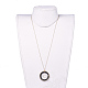 Natürliche Obsidian Perlen Anhänger Halsketten NJEW-JN02480-01-4