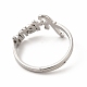 304 Stainless Steel Word Friend Adjustable Ring for Women RJEW-B027-07P-3