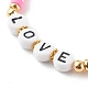 Polymer-Ton-Heishi-Perlen-Stretch-Armband-Sets für den Valentinstag BJEW-JB06298-03-6