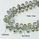 Electroplate Glass Faceted Teardrop Beads Strands EGLA-D014-31-1