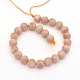 Dyed Natural Sunstone Round Beads Strands G-P088-10-14mm-2