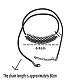 Collar con colgante de aleación de zinc con barra curva hueca y cordones PR7469-4