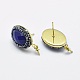 Natural Lapis Lazuli Stud Earring Findings X-RB-L031-20G-2