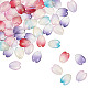 PandaHall 100pcs 5 Color Floral Petal Pendant Charms Transparent Two-Color Petal Lampwork Pendants for DIY Jewelry Making Earring Bracelet Necklace LAMP-PH0002-14-8