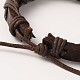 Bracelets unisexes branchés réglables de style décontracté de la moelle en cuir BJEW-J112-14-3