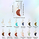 BENECREAT 12Pcs Moon Gemstone Pendants with 12 Constellations Stainless Steel Charms and Claw Clasps HJEW-BC0001-28-2