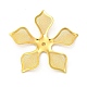 真鍮製ビーズキャップ  鉄のパーツと  エッチングされた金属装飾  花  ゴールドカラー  42x44.5x4mm  穴：2mm KKC-A001-03G-1