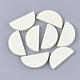 スプレー塗装天然木ビーズ  半円  ホワイト  10x20x4~5mm  穴：1.4mm WOOD-N004-B-01-1